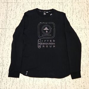 LRG Lifted Research Group Black Knit Sweater Long Sleeve Shirt Vintage Y2K